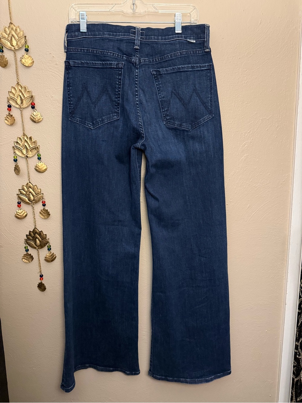 Mother Denim The Tomcat Roller Sneak Wide Leg Jeans Womens Size 32 Dark Wash - Picture 2 of 9